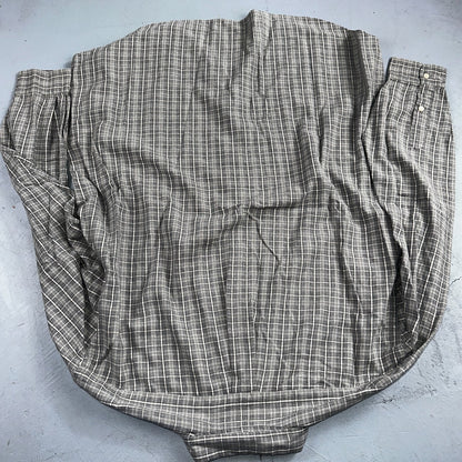 Ralph Lauren Shirt VTG XL Gray Blaire Cotton Long Sleeve Button Up Down Plaid