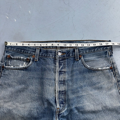 Levis 501 Vintage Y2K 90s XX Straight Leg Jeans Blue Med Wash 38x36 Act 35x31