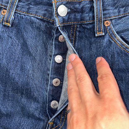 Levis 501 Vintage Y2K XX Straight Leg Jeans Blue Med Wash 34x32 Act 33x29