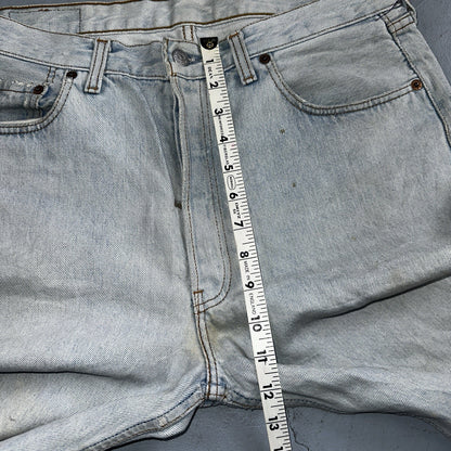 Levis 501 Vintage 90s Y2K XX Straight Leg Jeans Blue Light Wash 34x36 Act 33x31