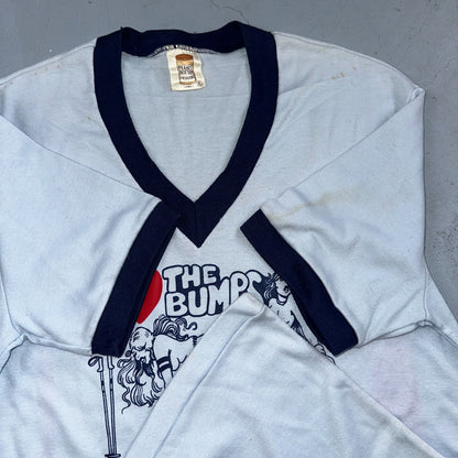 Peanut Butter Fashions 1970s VTG T Shirt I Love The Bumps Rare Funny Graphic Ski