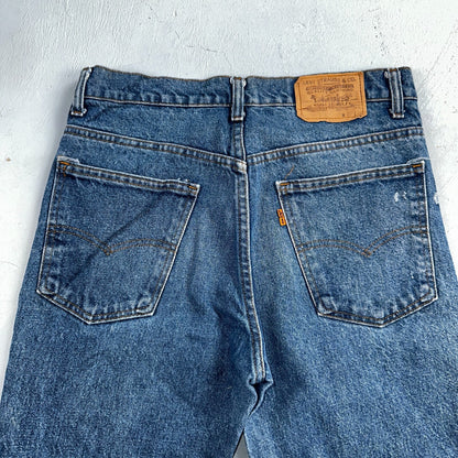 Levis 517 Vintage 80s USA Orange Tab Bootcut Flare Blue Worn Jeans Act 31x30