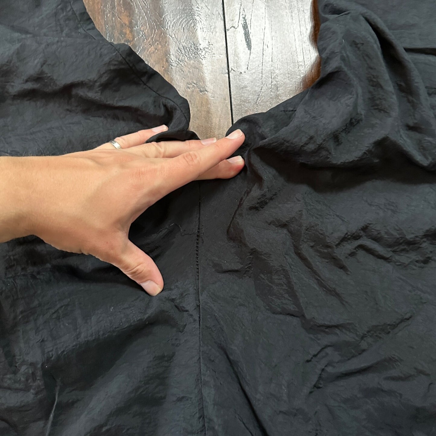 Nike Vintage 90s White Tag Windpants Track Pants Ankle Zip Unlined Black M 1990s