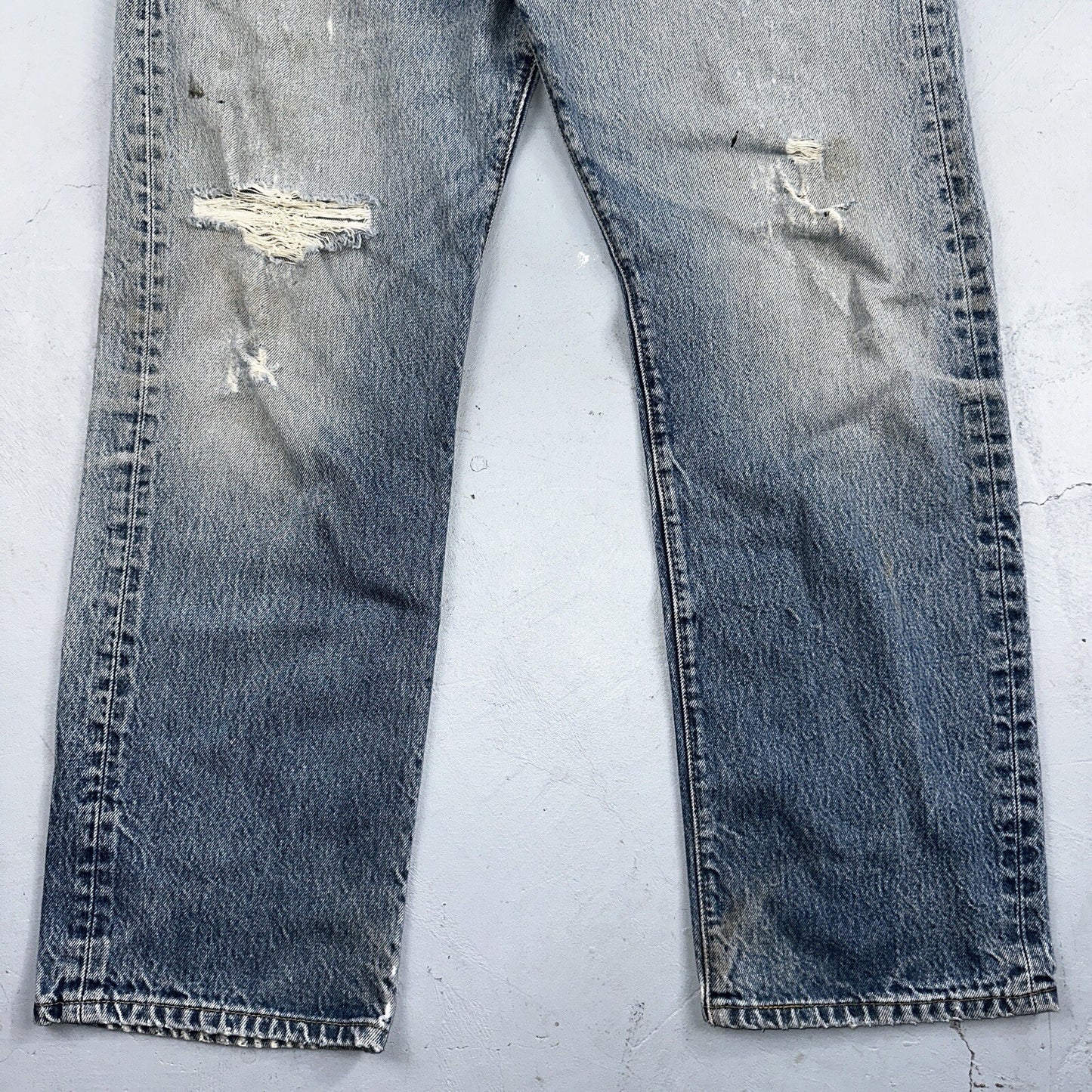 Levis 501 Vintage 90s Mexico Straight Leg Jeans 36x34 Y2K Light Wash Act 35x30