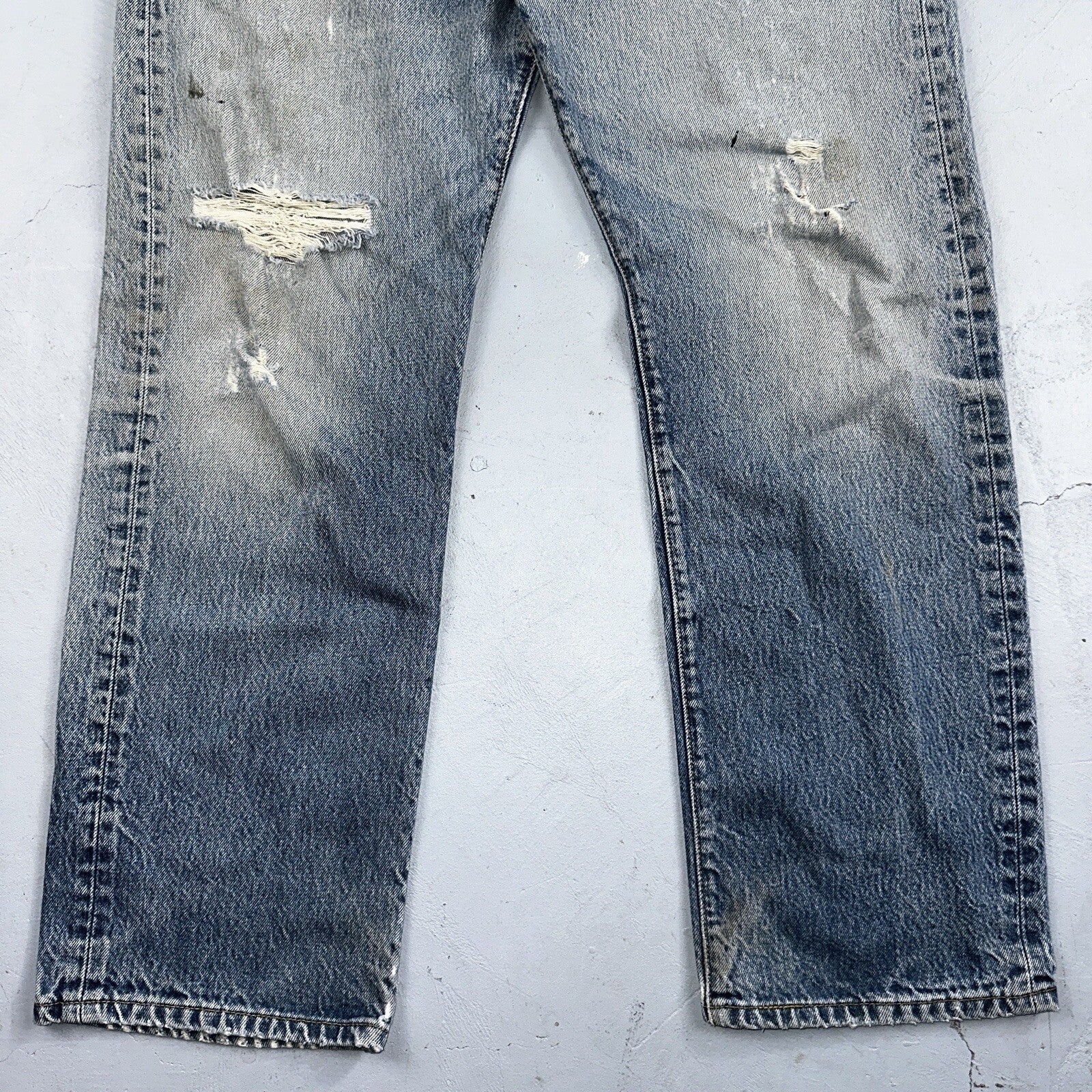 Levis 501 Vintage 90s Mexico Straight Leg Jeans 36x34 Y2K Light Wash Act 35x30