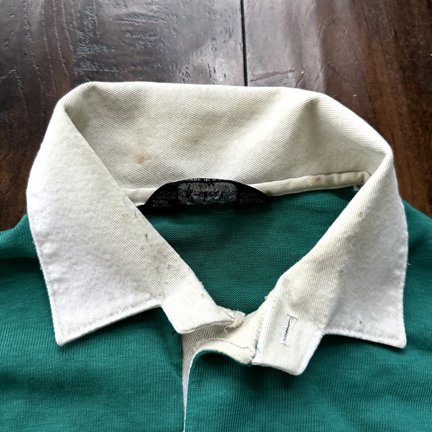 Vintage Long Sleeve Grunge Stripe Polo Shirt M 90s Kurt Cobain Grunge 90s