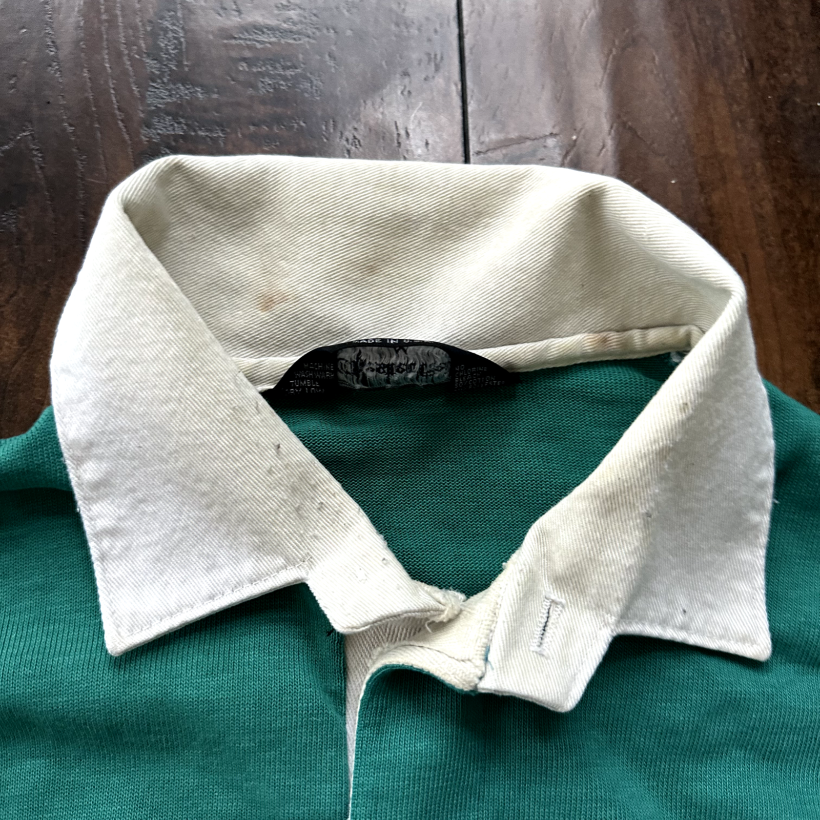 Vintage Long Sleeve Grunge Stripe Polo Shirt M 90s Kurt Cobain Grunge 90s