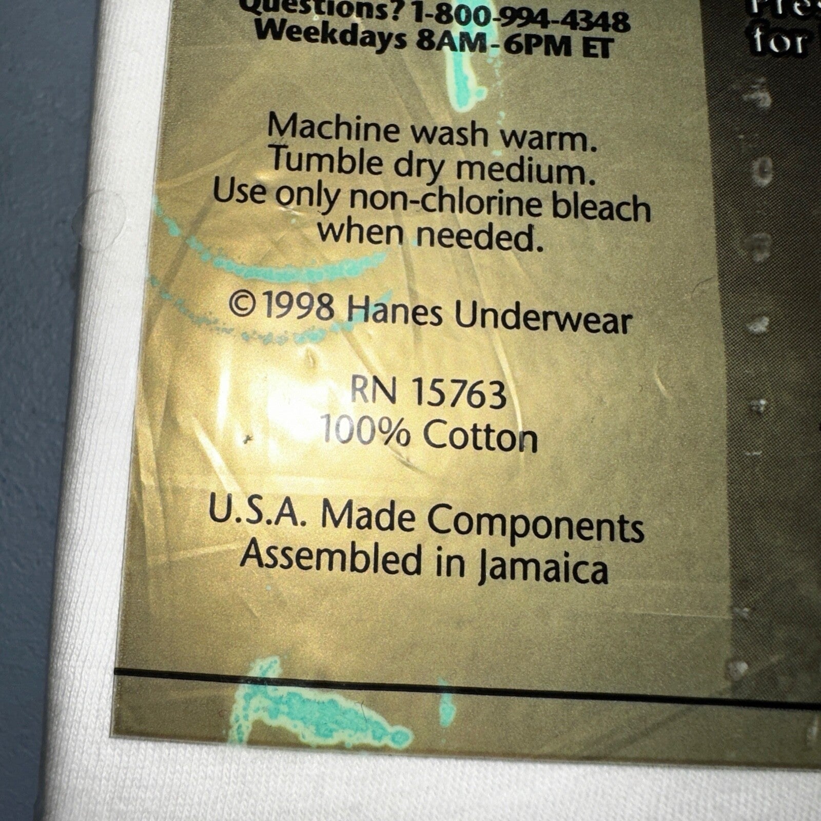 1998 Hanes Vintage White Blank T Shirt Mens Lot Of 3 Pack 90s Classic Crew XL