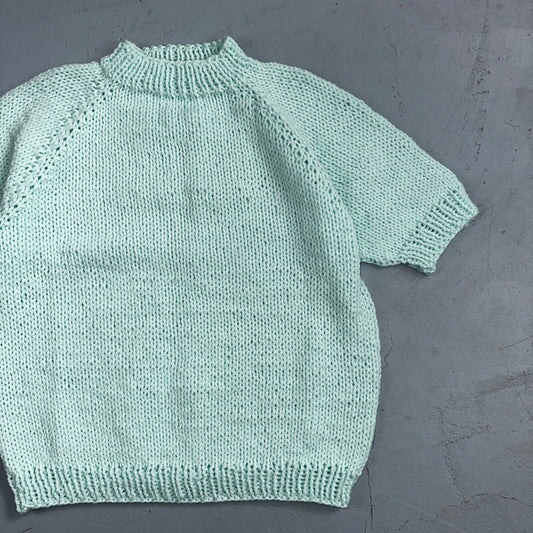 VTG 50s 60s Hand Knit Cable Sweater Handmade Rockabilly Cottage Core Grandma