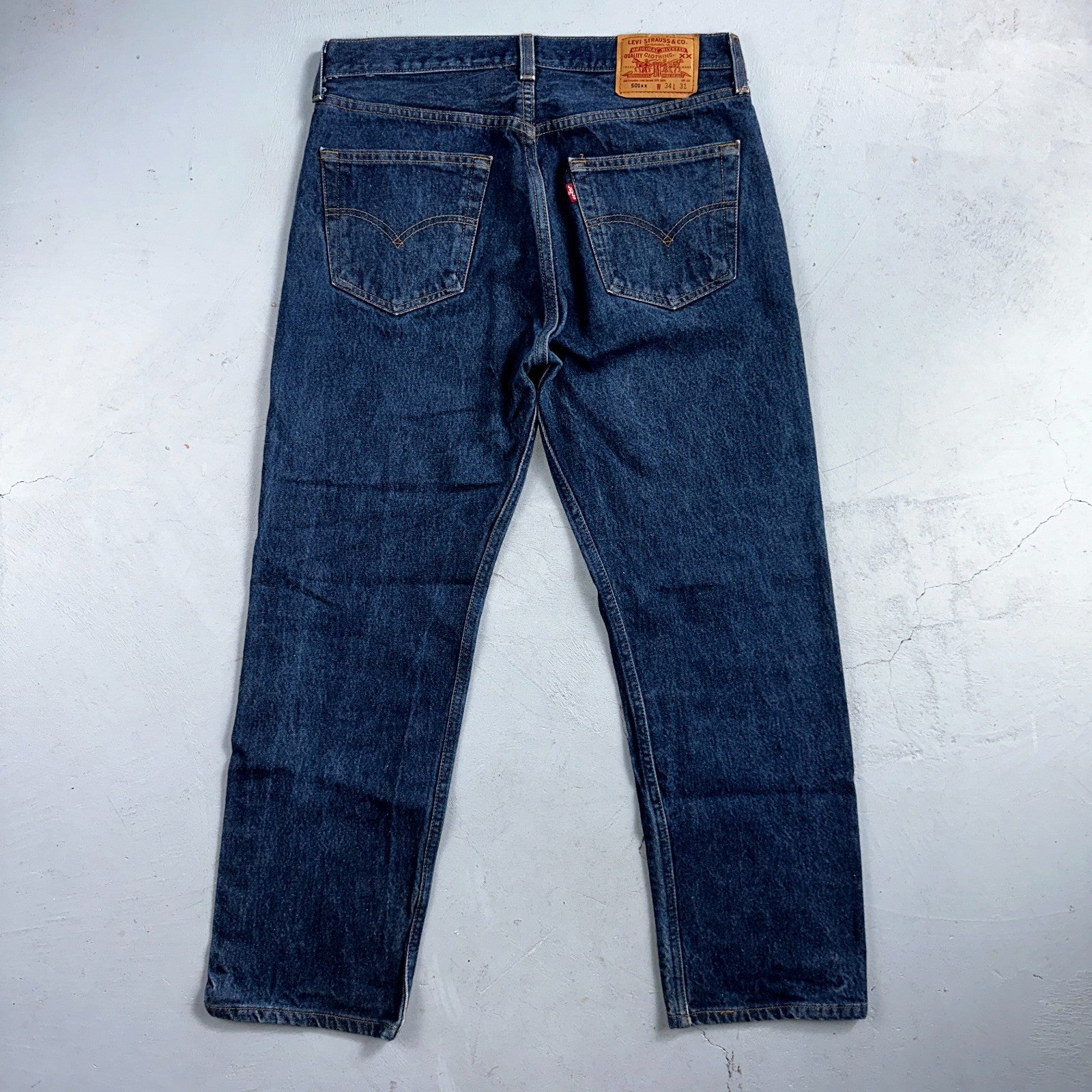 Levis 501 Vintage Y2K 90s XX Straight Leg Jeans Blue Med Wash 34x31 Act 32x27