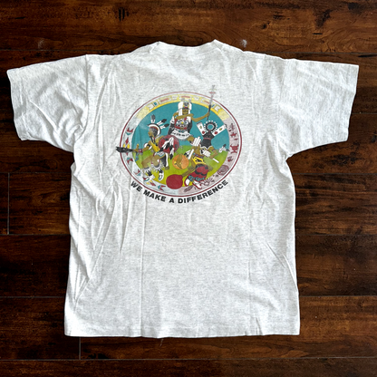 Knotts Indians Make Difference Vintage T Shirt Fruit Of The Loom USA 90s Tribal