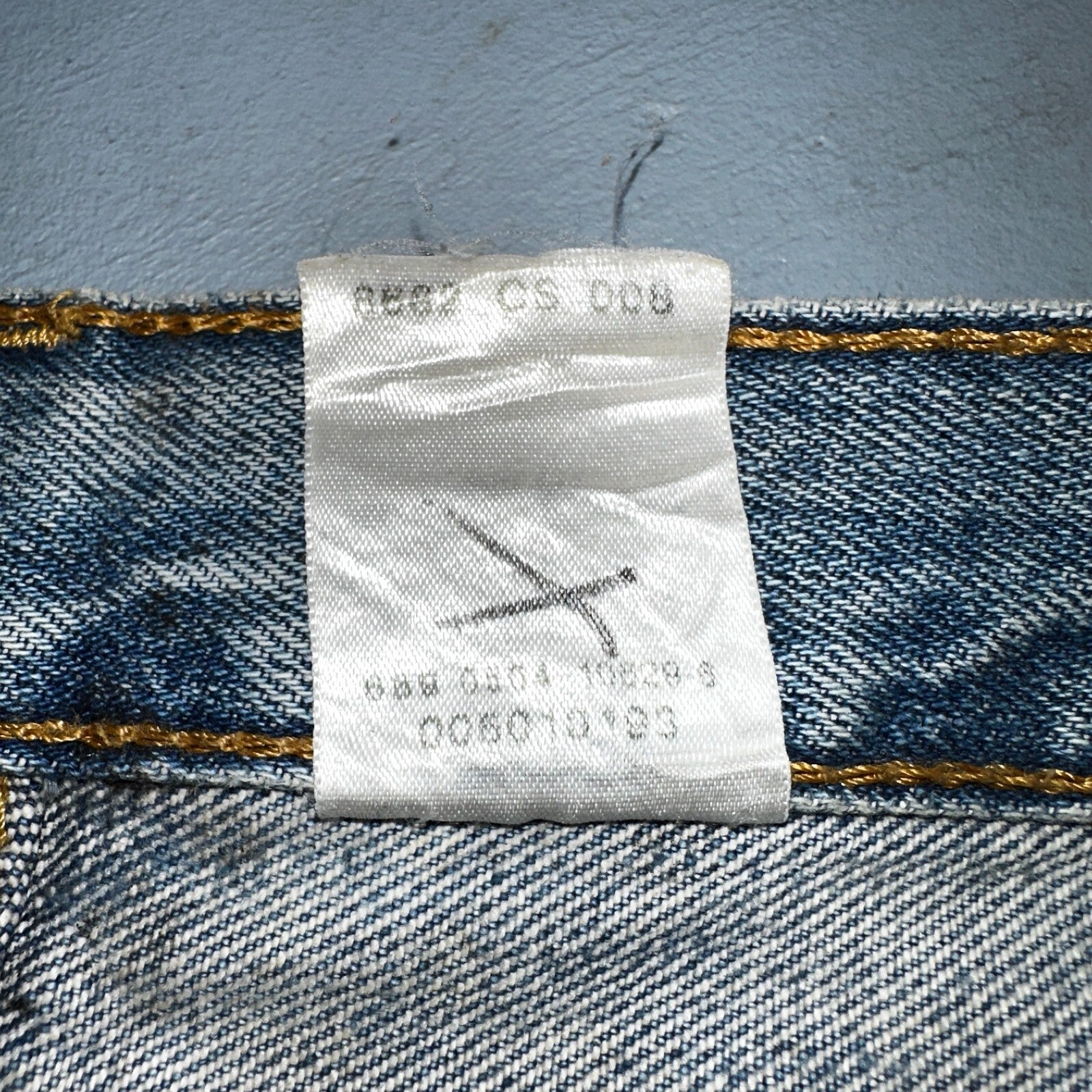 Levis 501 Vintage Y2K XX Straight Leg Jeans 90s Blue Light Wash 38x29 Act 36x27