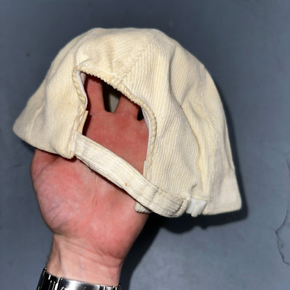 Excellence In Service Corduroy VTG Hat Cap Snapback White Otto Flame Water Vag