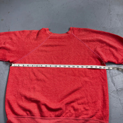 1970s VTG Pink Sport Blank Sweatshirt USA Crewneck Basic 70s Jumper