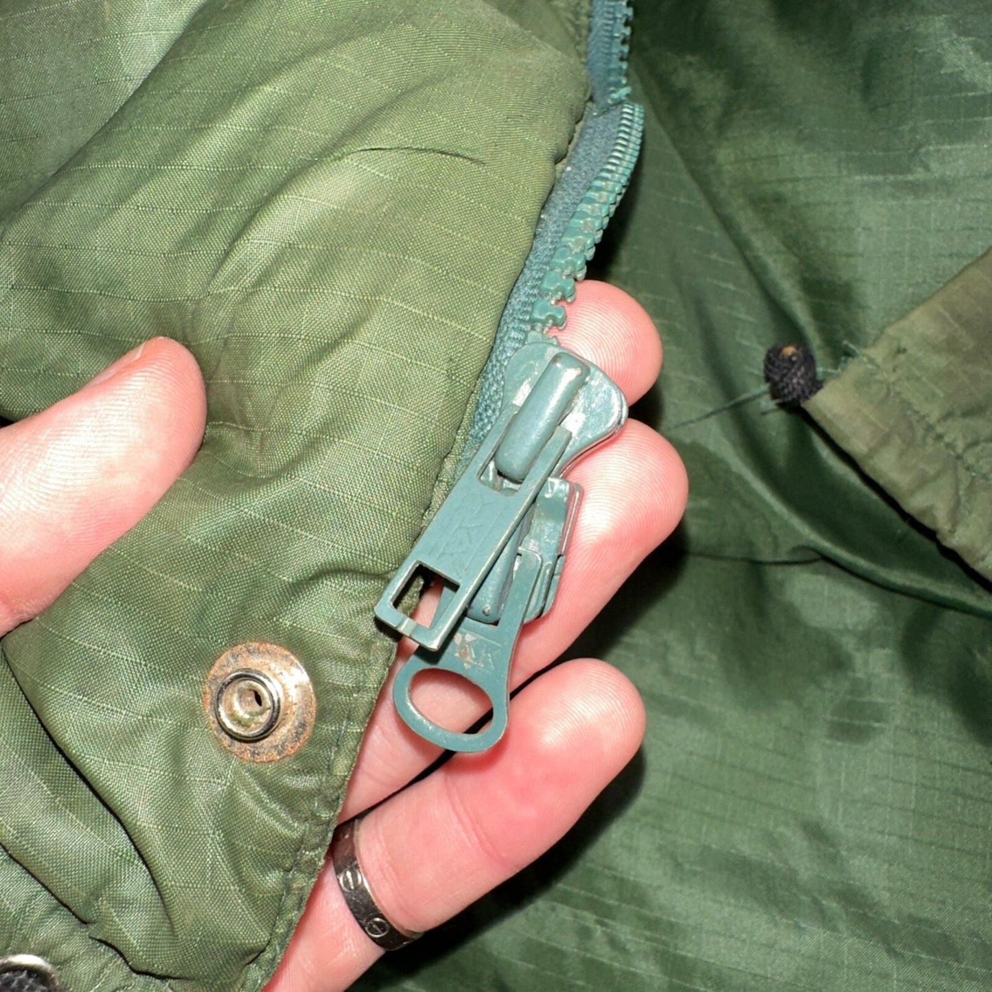 VTG Teton Mountain Coat Goose Down Puffer Coat Green Hunting Hiking 1960s 60s