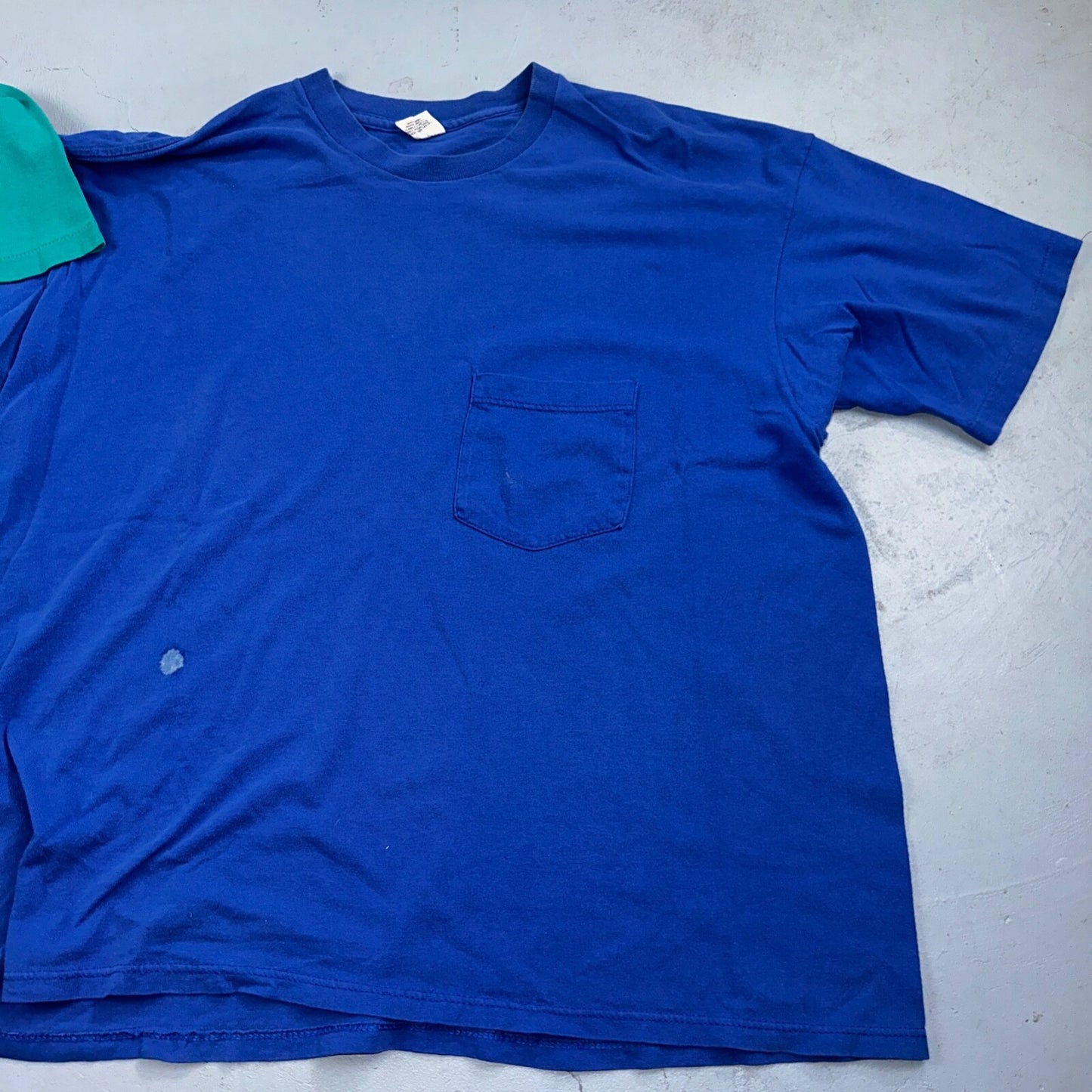 Vtg Le Breve Mervyns Lot of 2 Cotton Pocket Tee T Shirt XL USA Made 80s Blank