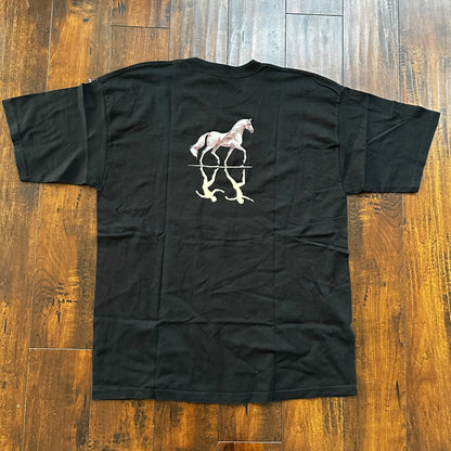 Cavalia Horses Rare Y2K Vintage T Shirt Black Rap Art Love Animals Music Band