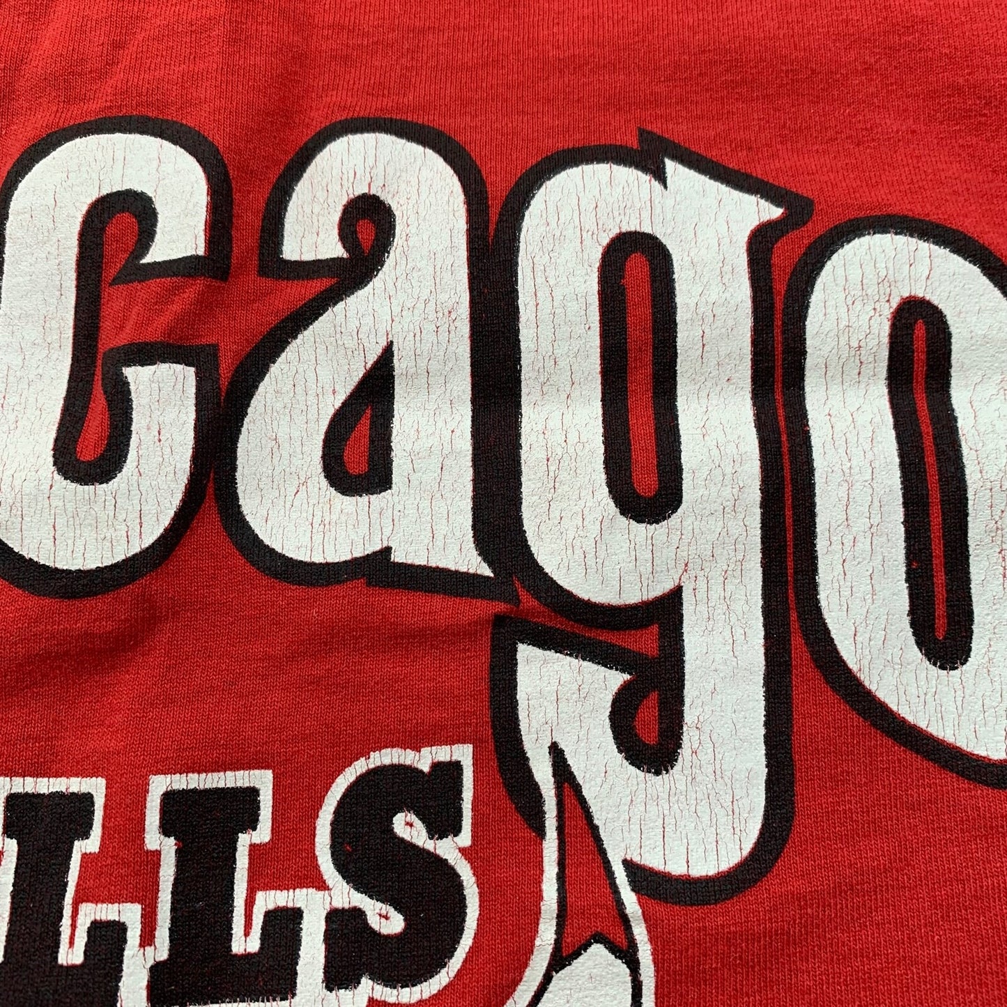 Chicago Bulls 90s Jordan Vintage T Shirt Swingster Classic Logo Medium Red 80s