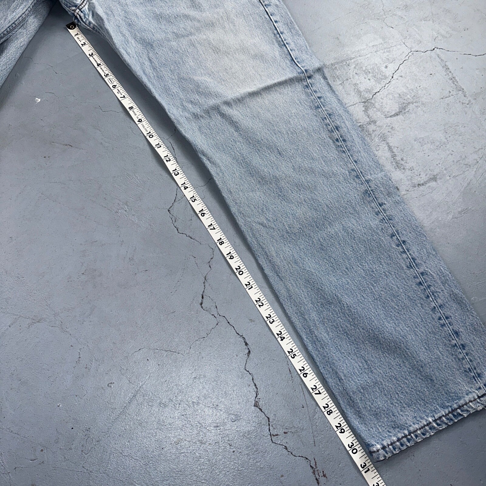 Levis 501 Vintage 90s USA XX Straight Leg Jeans Blue Light Wash 38x32 Act 37x31