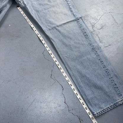 Levis 501 Vintage 90s USA XX Straight Leg Jeans Blue Light Wash 38x32 Act 37x31