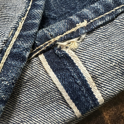 Vintage LEVIS 501XX Jeans Big E 1940s Denim Redline Selvedge 28x32 USA 1947 40s