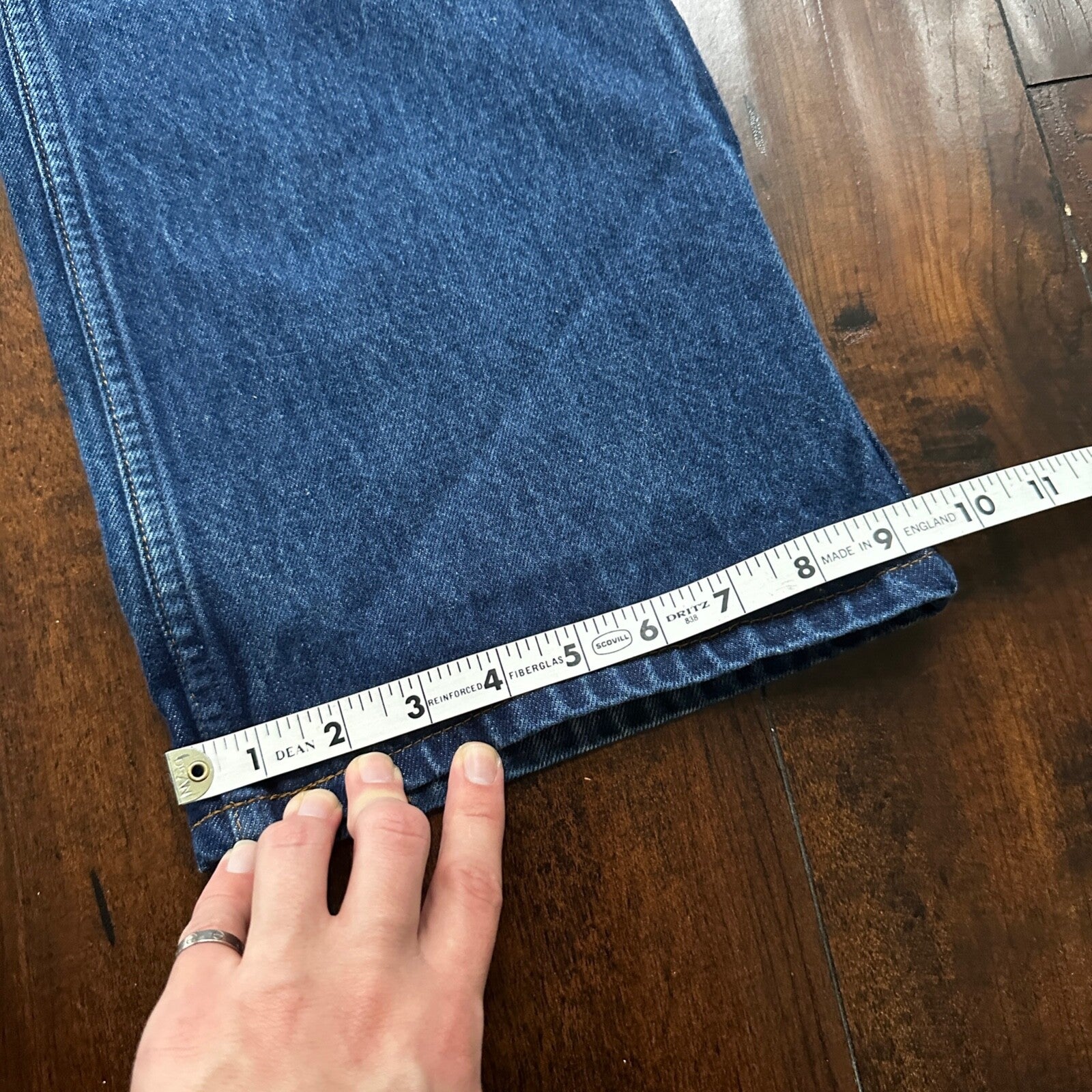 Vintage 80s Levis 646 Boot Flare Orange Tab 36x36 USA Blue Jeans 501 Act 33x34