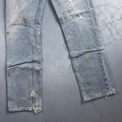Levis 501 Vintage 90s USA XX Straight Leg Jeans Blue Light Wash 34x34 Act 31x33