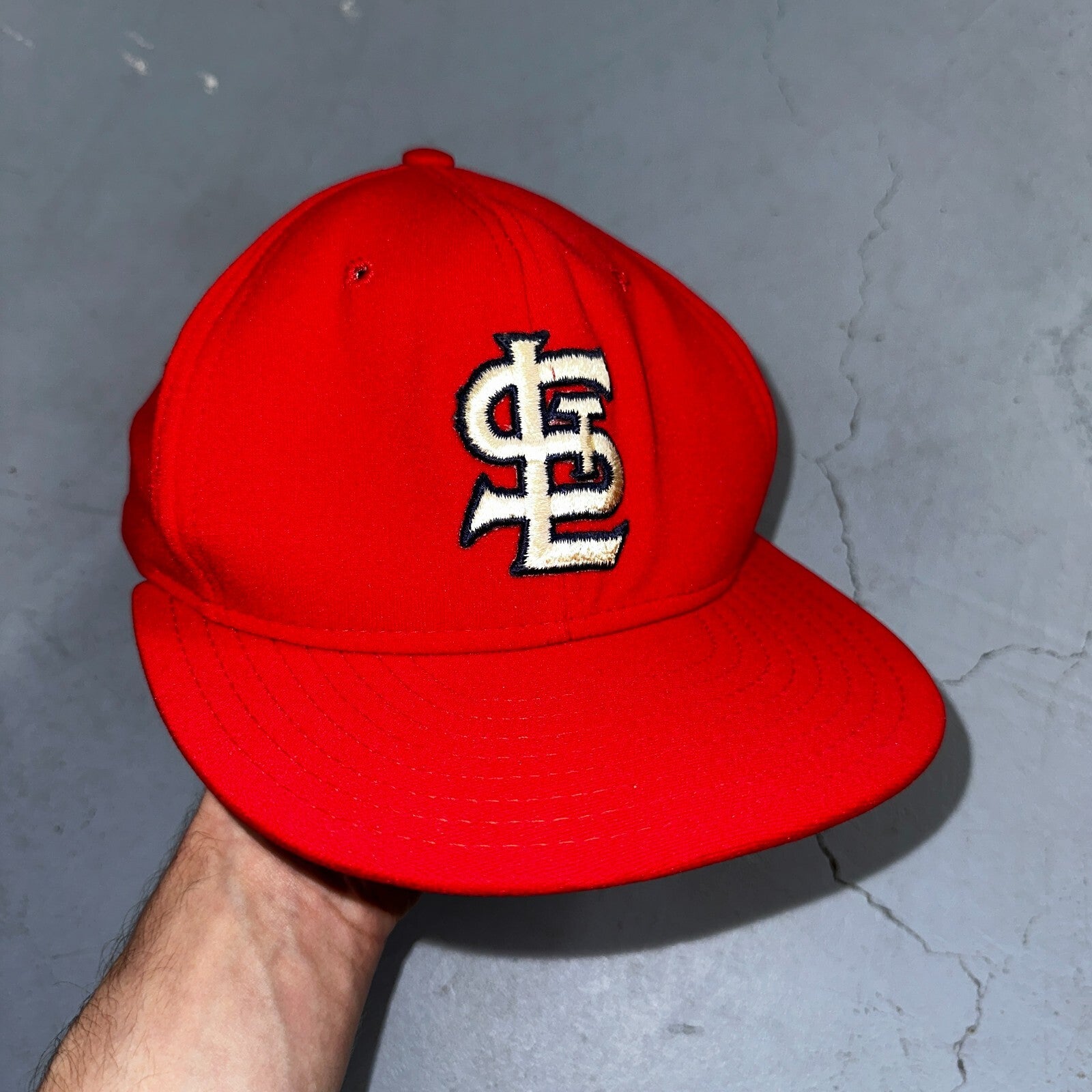 Vintage St. Louis Cardinals Snapback Hat AJD Super Stripe Made USA Trucker Nylon