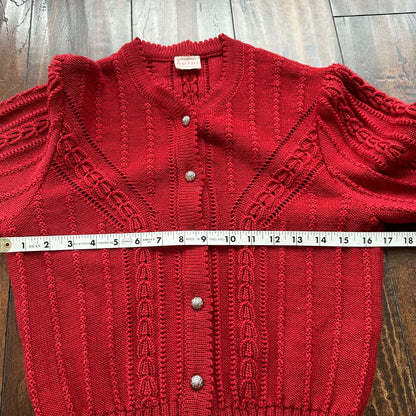 Vintage Hurni Austria Women's Cardigan Sweater 1960s Rockabilly Knit
