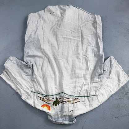 Vintage 70s Kmart Chambray Western Men’s Shirt Size L Embroidery Thrashed Rare