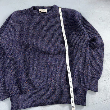 Vintage 70s Lord Jeff Hebrides Tweeds Pullover Sweater Large Purple 1970s Wool