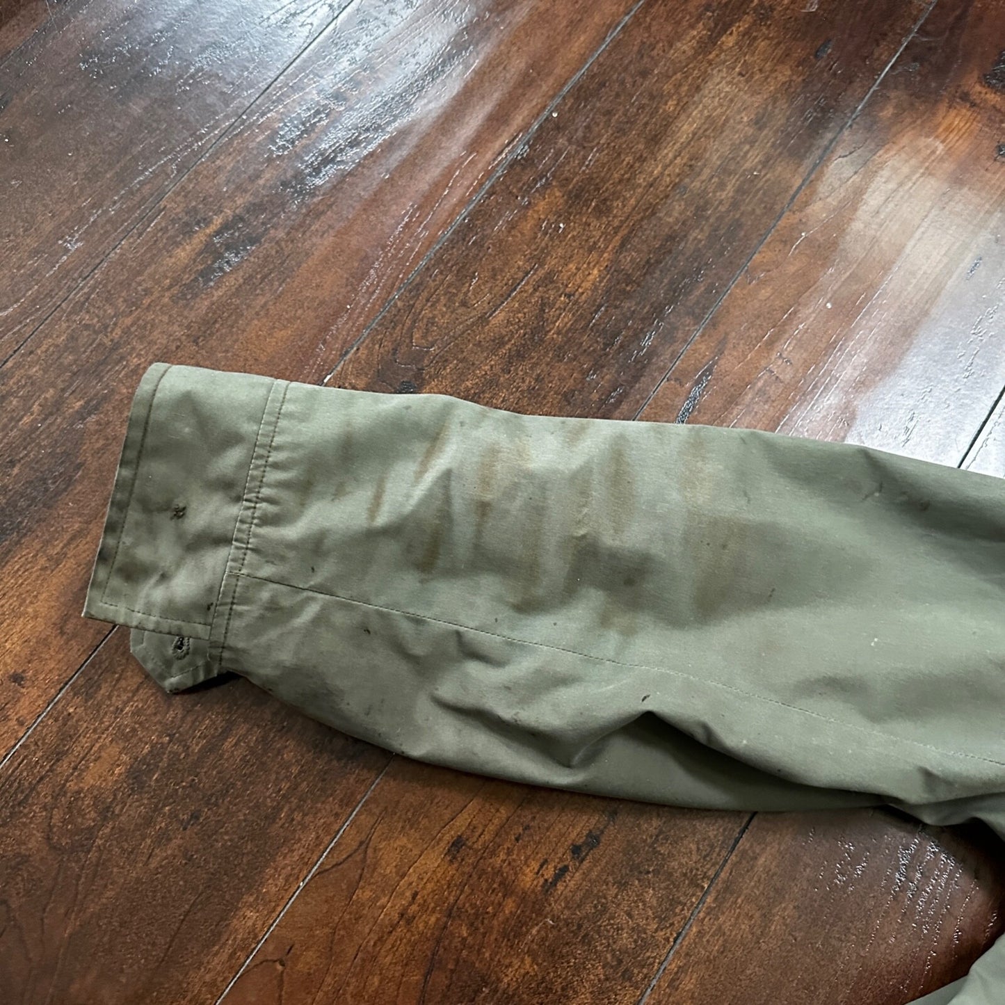 VTG 1960s AG-274 Military Green Water Repellent Jacket 42R Gabardine Rockabilly