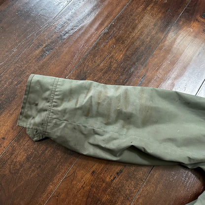 VTG 1960s AG-274 Military Green Water Repellent Jacket 42R Gabardine Rockabilly