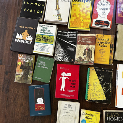 Lot 36 Cool Old Vintage Antique Rare Hardcover Random Books Green Coffee Table