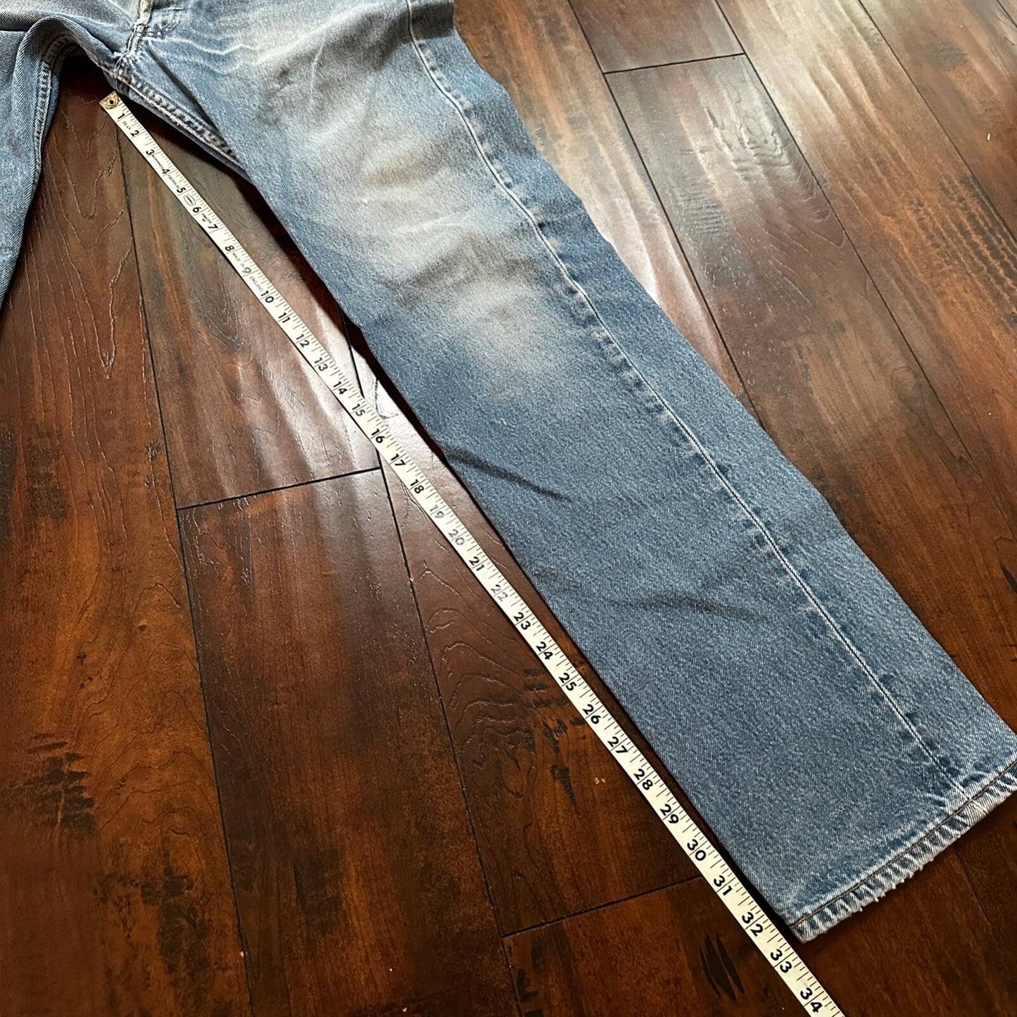 VTG 90s Levis 501 Button Fly 34x38 Tag Jeans Straight Wash Y2K Blue XX Act 30x33