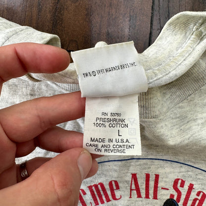 Acme All Stars Vintage T Shirt Taz Homerun Devil Looney Tunes 90s 1991 Baseball