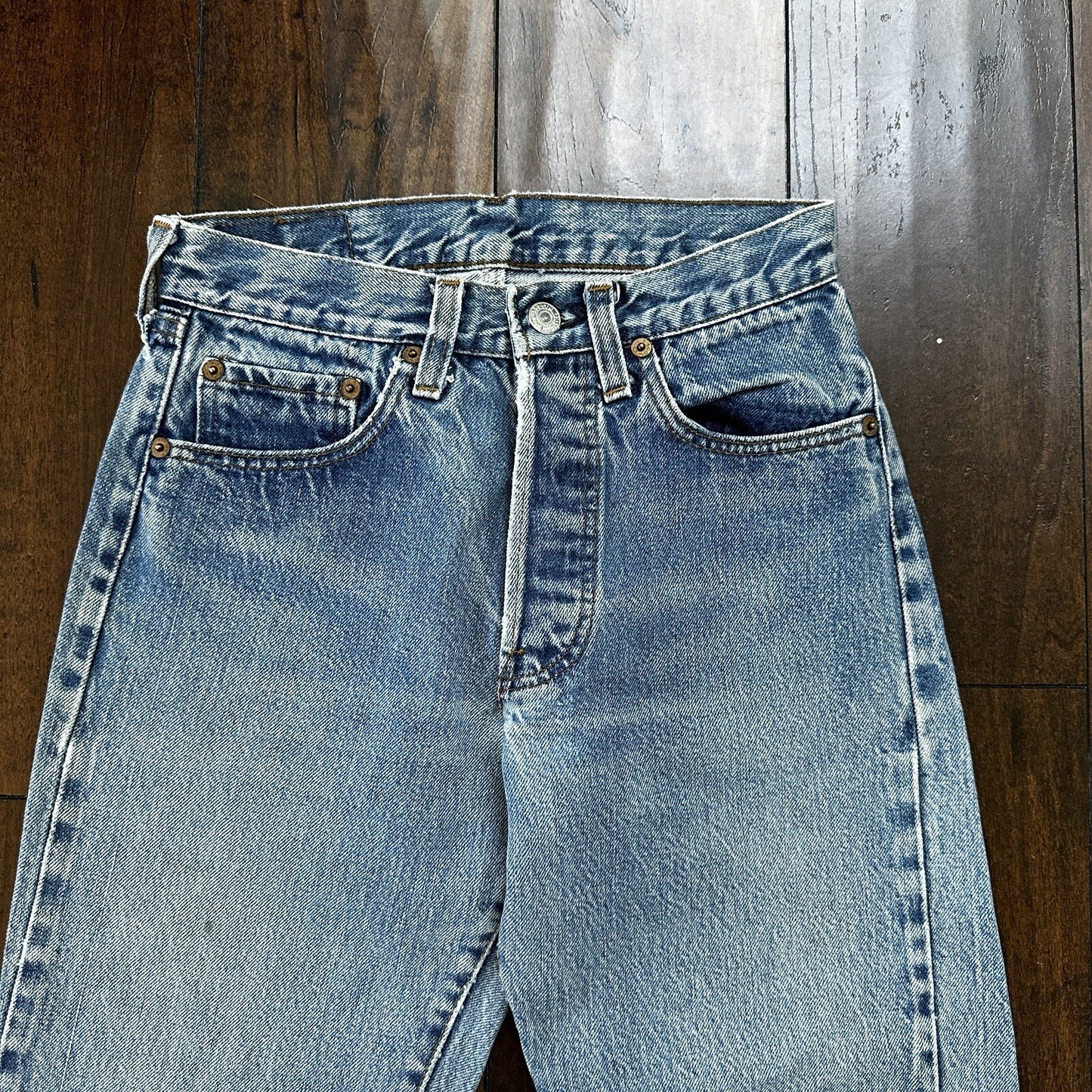 Levis Vintage 80s Redline Selvedge USA 501 XX Jeans 66 70s Light 27x36 Act 25x27