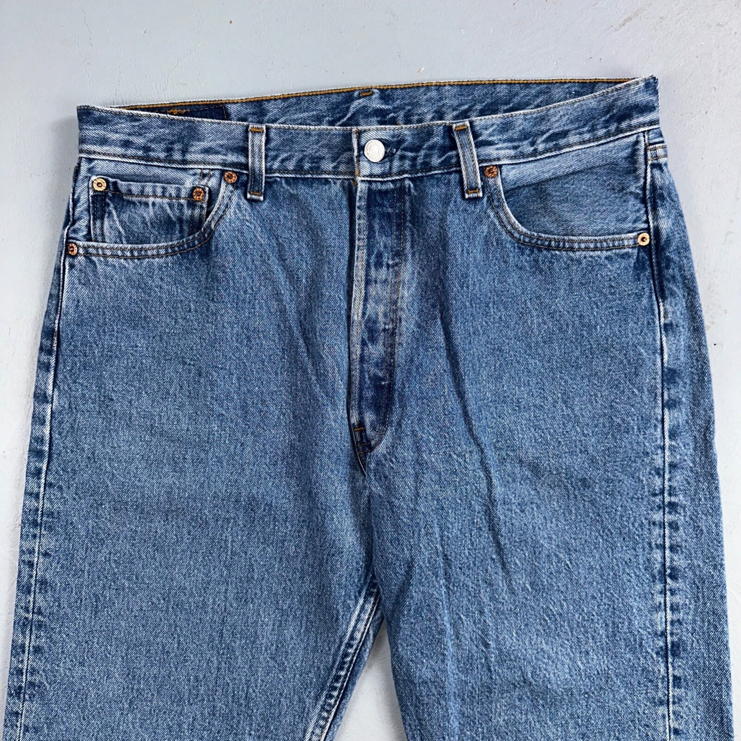 Levis 501 Vintage 90s USA XX Straight Leg Jeans Blue Med Wash 36x30 Act 34x29
