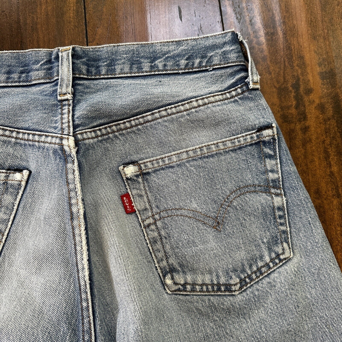 Levis Vintage 80s Redline Selvedge USA 501 XX Jeans 66 70s Light 30x33 Act 28x28