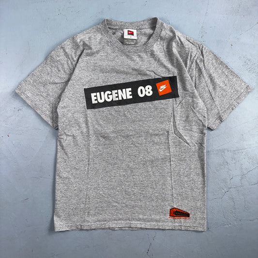 Nike Eugene 2008 VTG T Shirt Y2K Gray Rare Small Running Marathon Prefontaine