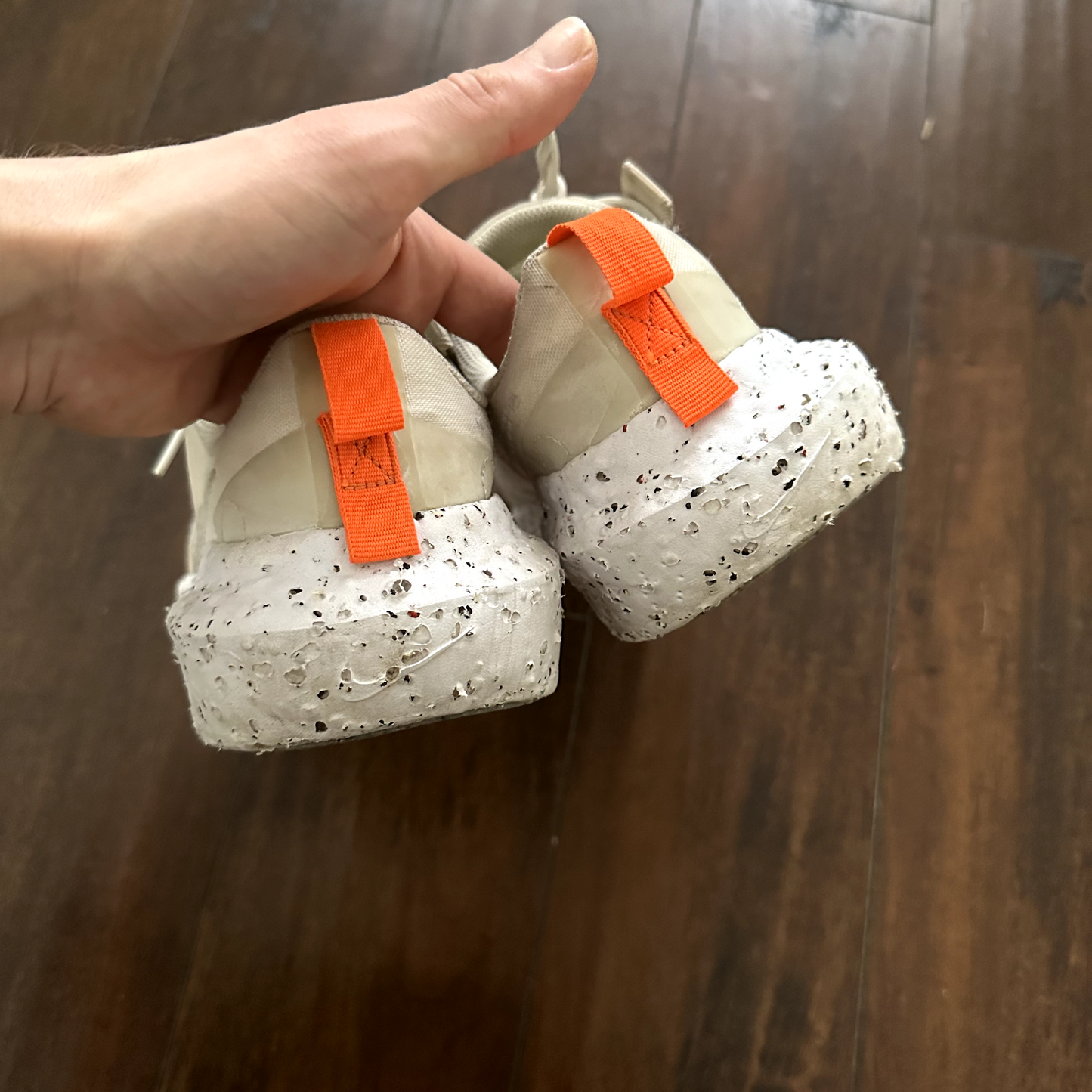 Nike Men's Crater Impact Lace Up Shoes Beige Orange Size 8.5 DB2477-100 No Box