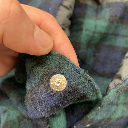 Pendleton Wool Plaid Shirt Western Wear VTG USA Green Pearl Snap Flannel 70s