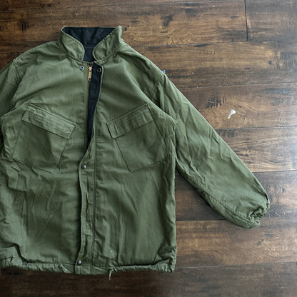 US MILITARY Small JACKET COAT SUIT CHEMICAL PROTECTIVE ARMY GREEN 70s Vtg WWII