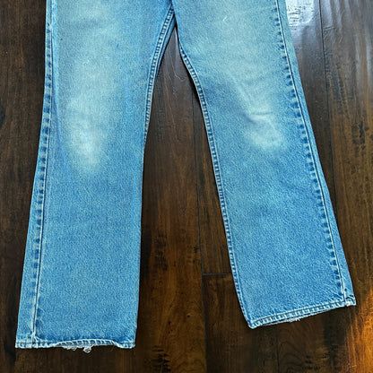 Levis 517 Vintage 80s USA Orange Tab Bootcut Flare Blue Jeans 34x31 Act 31x28