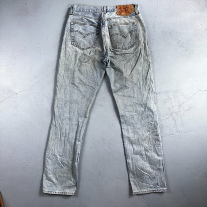 Levis 501 Vintage Y2K Hungary Straight Leg Jeans 33x34 90s Light Wash Act 31x32