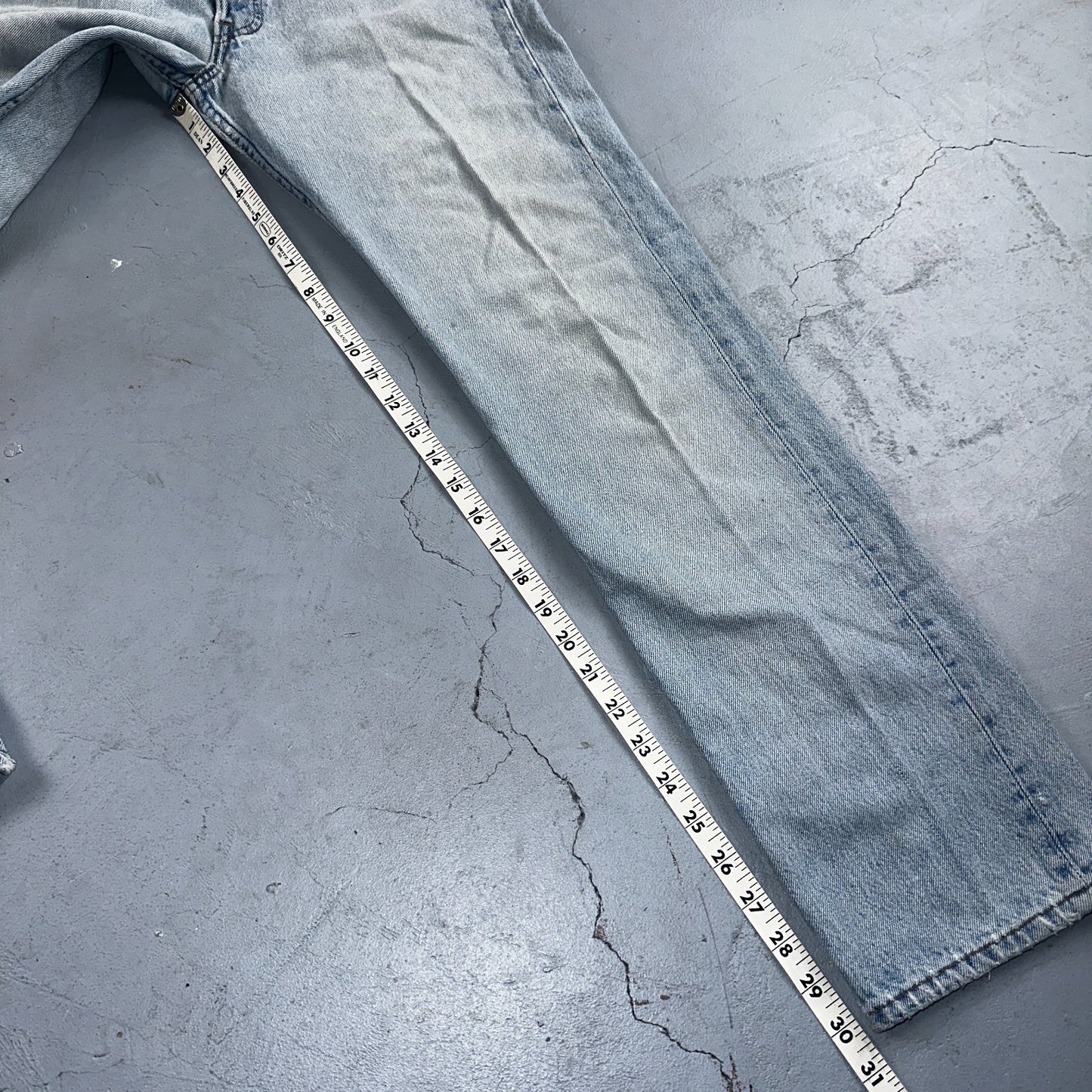 Levis 501 Vintage 90s USA XX Straight Leg Jeans Blue Light Wash 30x32 Act 28x30