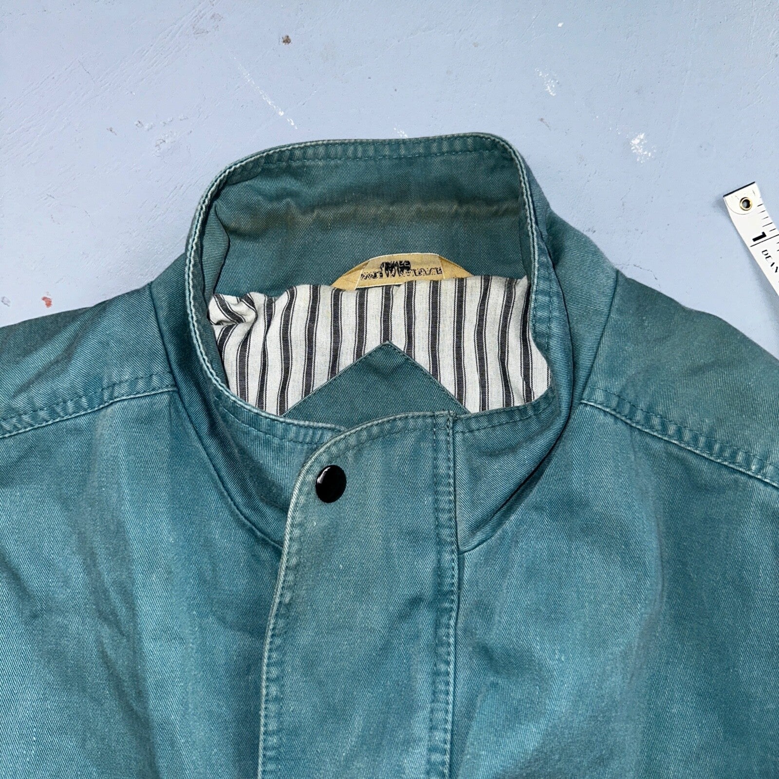 Vintage Teal Blue Tobruk Lined Jacket Men's Large 1980s 80s Bomber Simple Cool