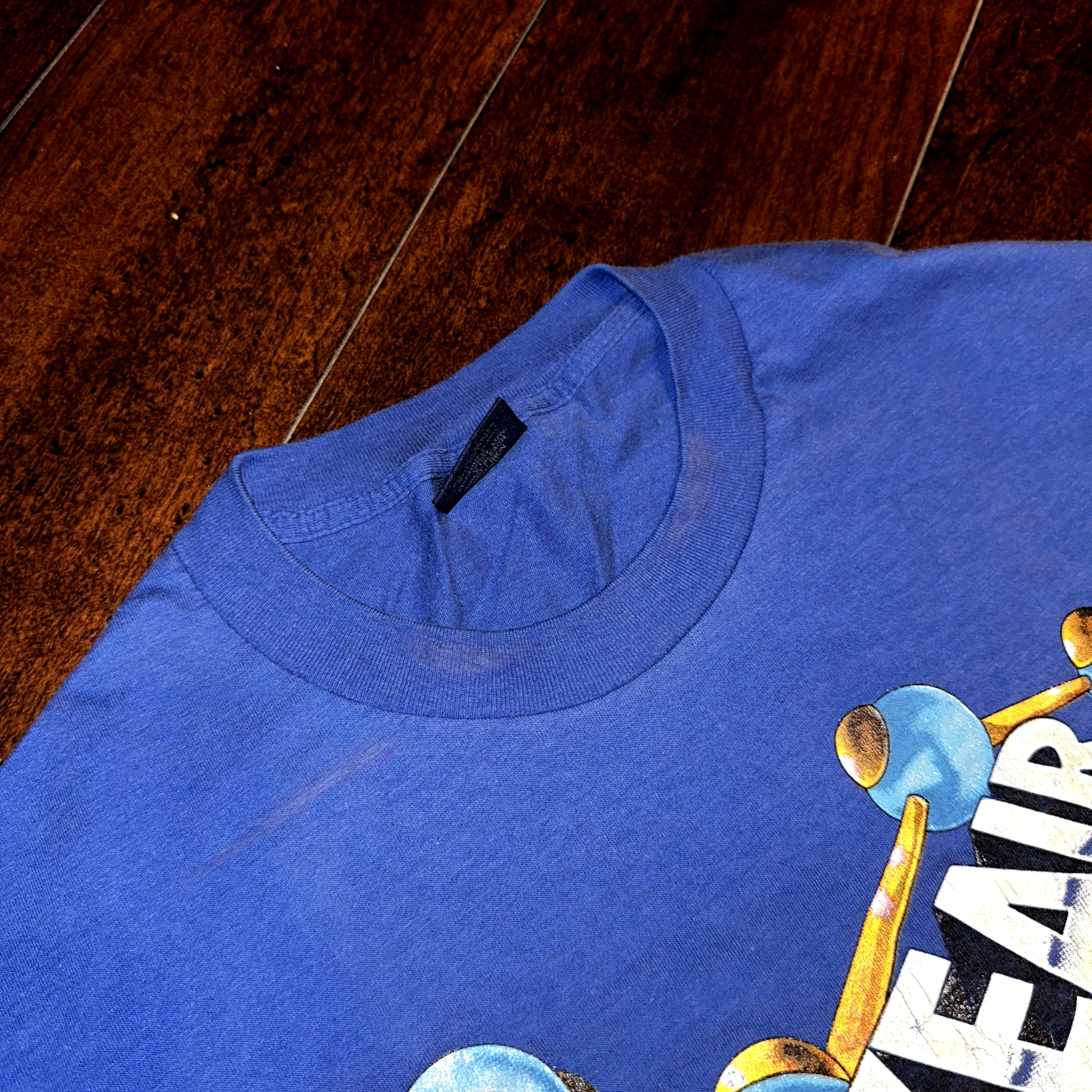 Nike Air Vintage T Shirt 80s USA Rare Air Max Atoms Bubbles Science Blue Tag