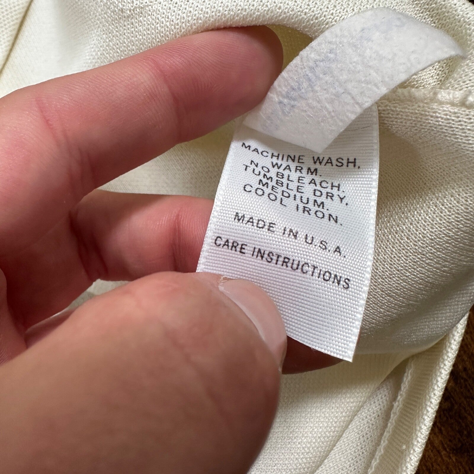 Vintage Jantzen Classic Look White Polo Shirt Single Stitch Size L 1970s 70s