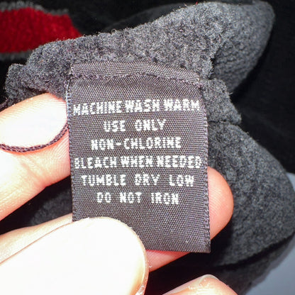 VTG Arizona Sweater Mens L Black Fleece Knit Pullover 2000s Streetwear Y2K Red